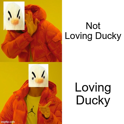 You better like Ducky. | Not Loving Ducky; Loving Ducky | image tagged in duck | made w/ Imgflip meme maker