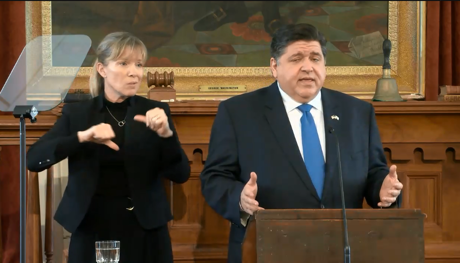 JB Pritzker budget address February 2022 Blank Meme Template