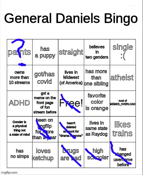 no bingo (which, for the sake of some of these squares, is a good thing) | made w/ Imgflip meme maker