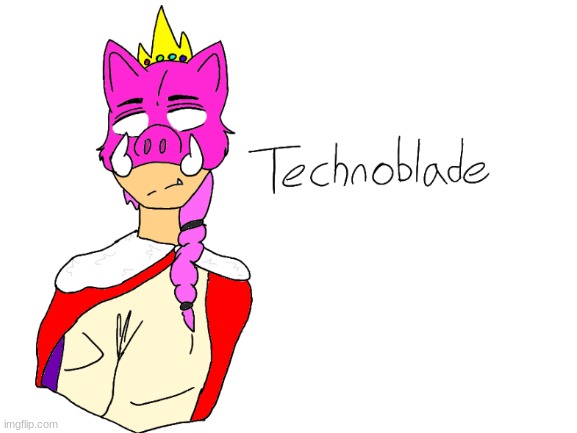 Technoblade finished (who should I draw next?) | image tagged in technoblade,drawing | made w/ Imgflip meme maker