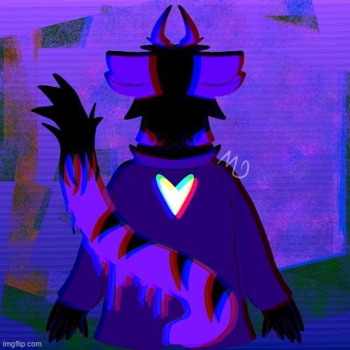 One glitchy lil picture | image tagged in furry,protogen,art,drawings | made w/ Imgflip meme maker