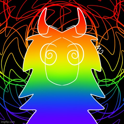 playing with effects, made this lil rainbow boi from it | image tagged in furry,protogen,art,drawings | made w/ Imgflip meme maker