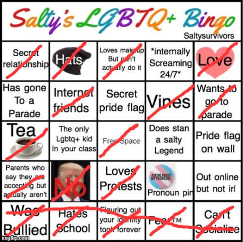 yeet | image tagged in the pride bingo | made w/ Imgflip meme maker