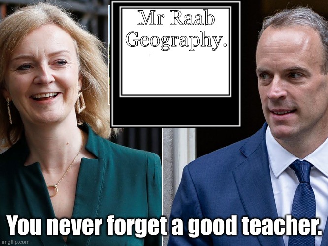A load of Balkans | Mr Raab
Geography. You never forget a good teacher. | image tagged in raab/truss | made w/ Imgflip meme maker