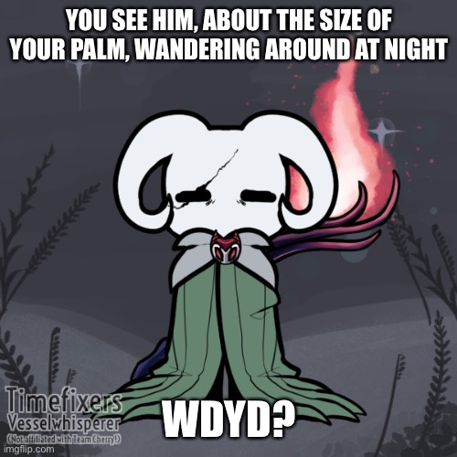 YOU SEE HIM, ABOUT THE SIZE OF YOUR PALM, WANDERING AROUND AT NIGHT; WDYD? | made w/ Imgflip meme maker