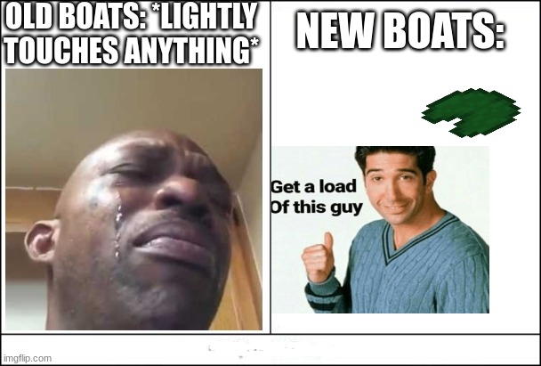 hey chat | OLD BOATS: *LIGHTLY TOUCHES ANYTHING*; NEW BOATS: | image tagged in totally looks like | made w/ Imgflip meme maker