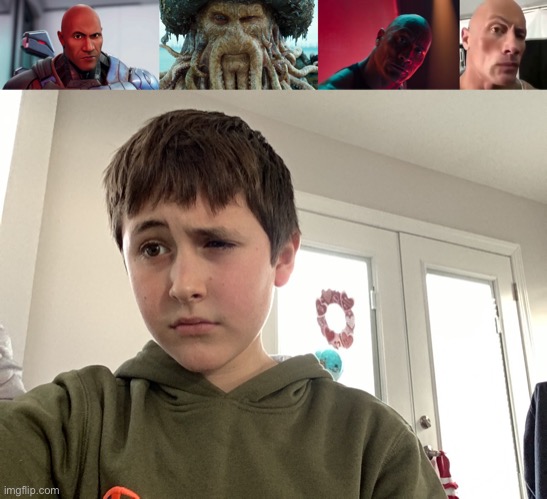 who did it the best? | image tagged in the rock,memes,funny,fortnite,davy jones,face | made w/ Imgflip meme maker