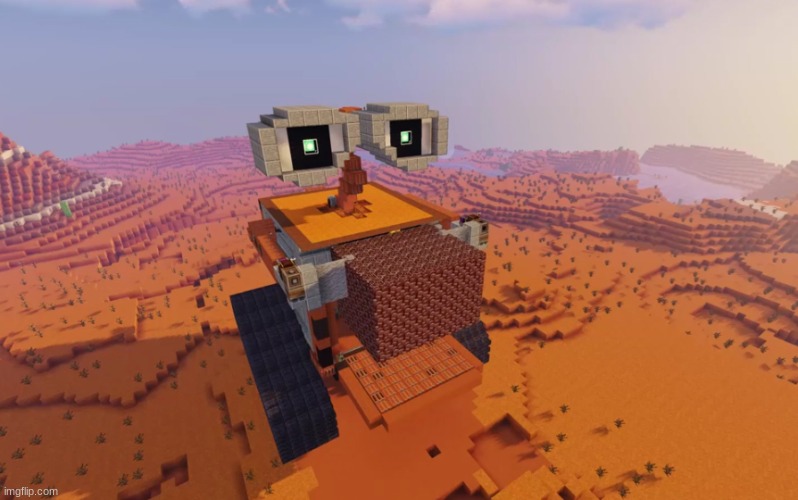 Minecraft wall-e | image tagged in wall-e,movies,video games,minecraft,gaming | made w/ Imgflip meme maker