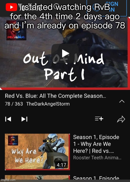 Church would be proud | I started watching RvB for the 4th time 2 days ago and I’m already on episode 78 | image tagged in memes,rvb,church | made w/ Imgflip meme maker