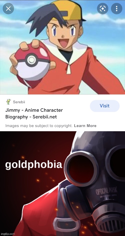 image tagged in im in pokemon,goldphobia | made w/ Imgflip meme maker