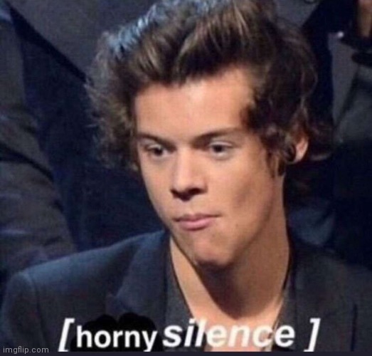 horny silence | image tagged in horny silence | made w/ Imgflip meme maker