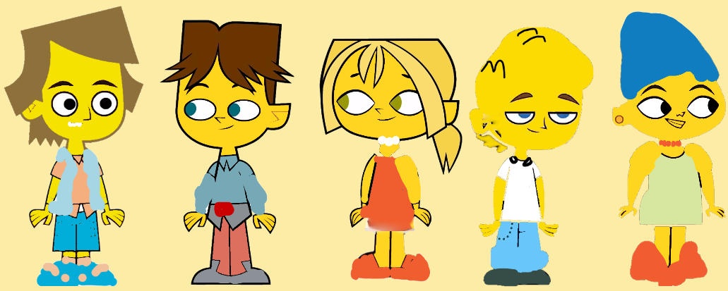 High Quality Total DramaRama Simpsons Characters 1 Blank Meme Template