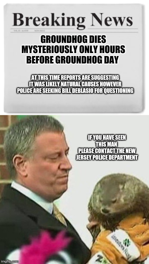 groundhog dies on groundhog day