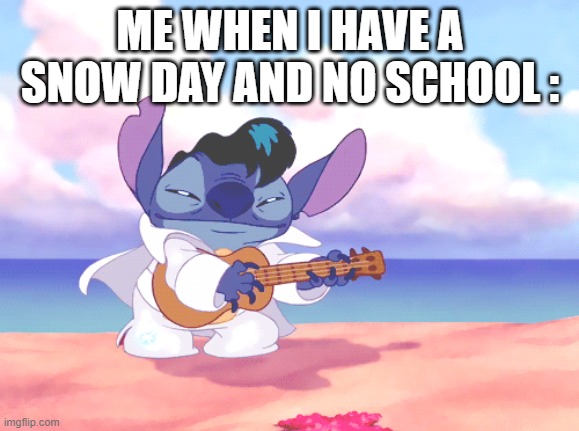 me on snow days | ME WHEN I HAVE A SNOW DAY AND NO SCHOOL : | image tagged in funny | made w/ Imgflip meme maker