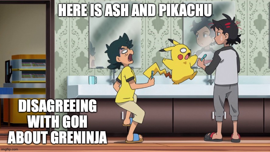 Angry Ash and Pikachu | HERE IS ASH AND PIKACHU; DISAGREEING WITH GOH ABOUT GRENINJA | image tagged in pokemon,ash ketchum,pikachu,memes | made w/ Imgflip meme maker
