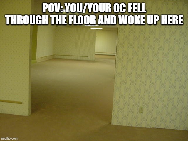 if you know you know | POV: YOU/YOUR OC FELL THROUGH THE FLOOR AND WOKE UP HERE | made w/ Imgflip meme maker