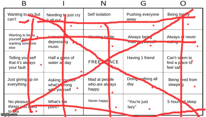 All except one. Should I be worried? | image tagged in bingo | made w/ Imgflip meme maker