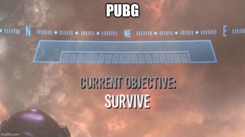 Current Objective: Survive | PUBG | image tagged in current objective survive | made w/ Imgflip meme maker