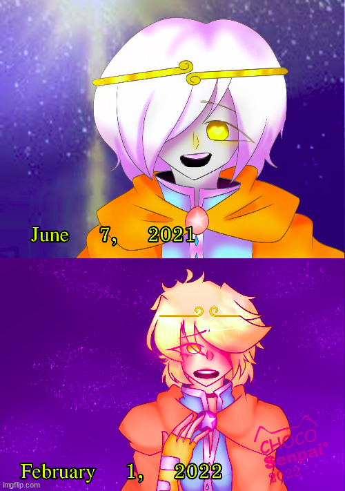 Redraw! ^^ i was very proud of the 2021 drawing, but i have improved so much now, its scary- | made w/ Imgflip meme maker