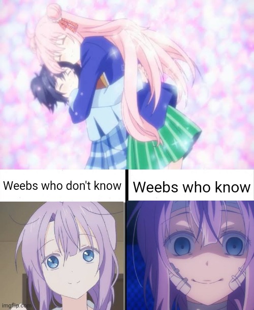 shoko didn't deserve it | Weebs who don't know; Weebs who know | image tagged in screw satou | made w/ Imgflip meme maker