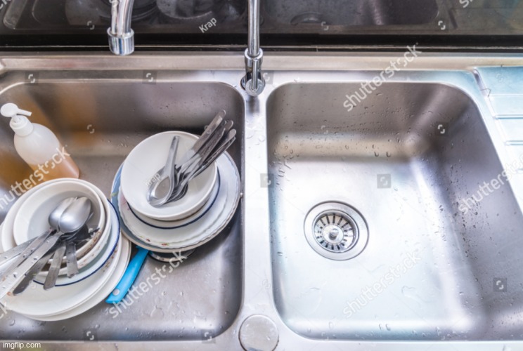 Full Sink vs. Empty Sink | image tagged in full sink vs empty sink | made w/ Imgflip meme maker