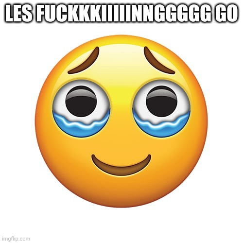 Happy Crying Emoji | LES FUCKKKIIIIINNGGGGG GO | image tagged in happy crying emoji | made w/ Imgflip meme maker