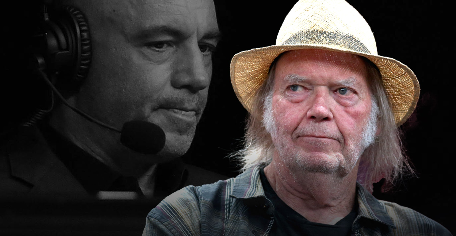 High Quality neil young, joe rogan Blank Meme Template