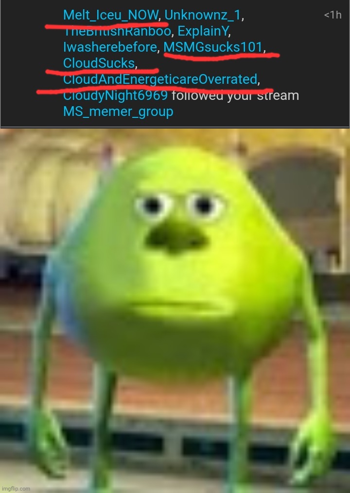 Huh? | image tagged in sully wazowski | made w/ Imgflip meme maker