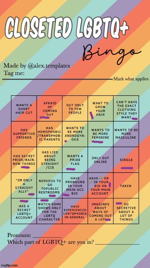 yea ... any ideas how to come out? | image tagged in closeted lgbtq bingo | made w/ Imgflip meme maker