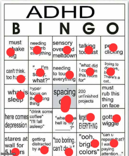 Is this good or bad | image tagged in adhd bingo | made w/ Imgflip meme maker