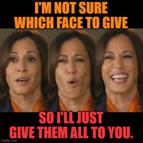 I'M NOT SURE WHICH FACE TO GIVE SO I'LL JUST GIVE THEM ALL TO YOU. | made w/ Imgflip meme maker
