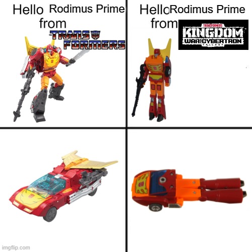 hello person from | Rodimus Prime; Rodimus Prime | image tagged in hello person from | made w/ Imgflip meme maker