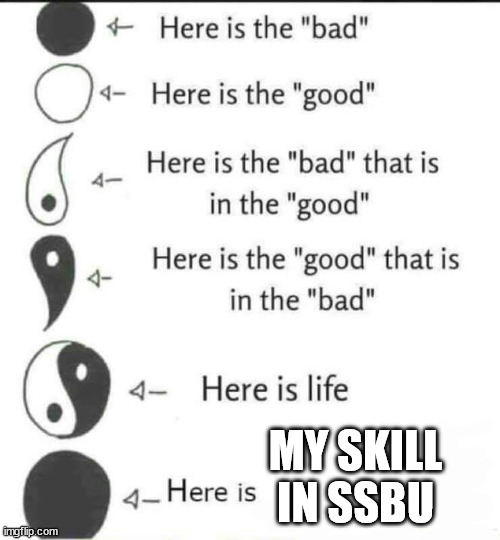 Here is Life | MY SKILL IN SSBU | image tagged in here is life | made w/ Imgflip meme maker