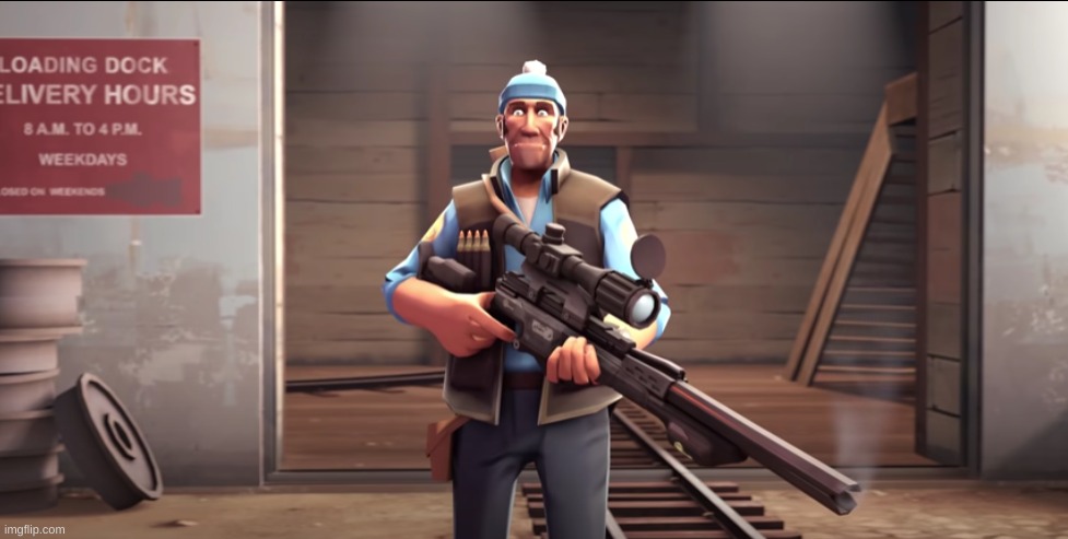 TF2 Sniper well shit | image tagged in tf2 sniper well shit | made w/ Imgflip meme maker