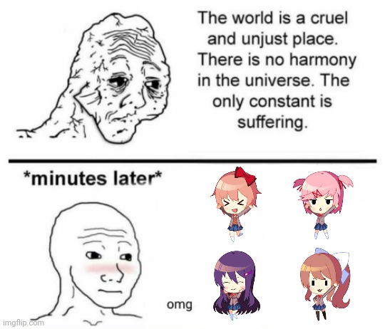 d | image tagged in minutes later omg | made w/ Imgflip meme maker