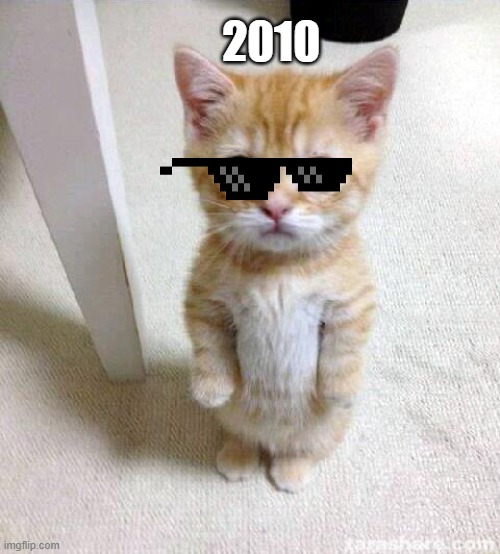 Cute Cat | 2010 | image tagged in memes,cute cat | made w/ Imgflip meme maker