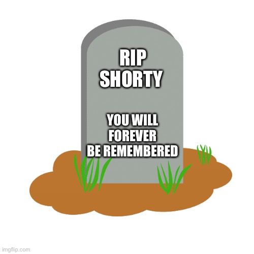 this is for @HapiTheHappyWolf | RIP SHORTY; YOU WILL FOREVER BE REMEMBERED | image tagged in rip,f in the chat | made w/ Imgflip meme maker