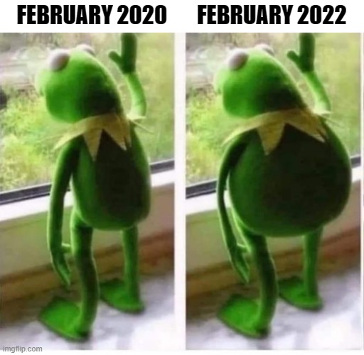 Poor Political Decisions with Lockdown lead to rise in Obesity, Heart Problems and Mental Disturbances | FEBRUARY 2020       FEBRUARY 2022 | image tagged in lockdown,covid,kermit,politicians | made w/ Imgflip meme maker