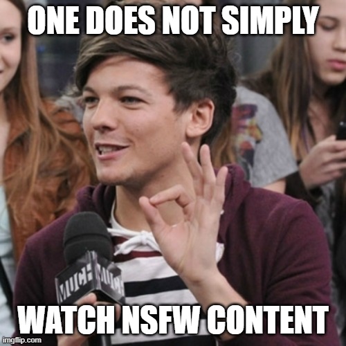 don't watch nsfw kids! | ONE DOES NOT SIMPLY; WATCH NSFW CONTENT | image tagged in 1d one does not simply,memes,one does not simply | made w/ Imgflip meme maker