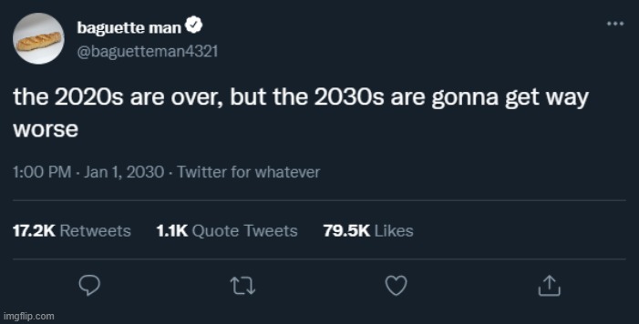 baguette man came from the future to warn you that: | made w/ Imgflip meme maker