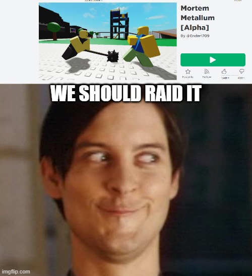 RAPI: raid and promote ImgFlip | WE SHOULD RAID IT | image tagged in memes,spiderman peter parker | made w/ Imgflip meme maker
