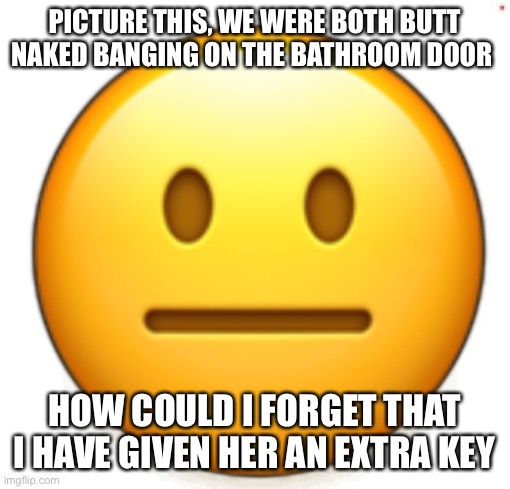 Dang bro.. | PICTURE THIS, WE WERE BOTH BUTT NAKED BANGING ON THE BATHROOM DOOR; HOW COULD I FORGET THAT I HAVE GIVEN HER AN EXTRA KEY | image tagged in dang bro | made w/ Imgflip meme maker
