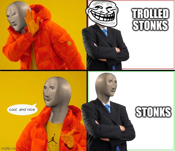 Meme man | TROLLED STONKS; STONKS | image tagged in meme man | made w/ Imgflip meme maker