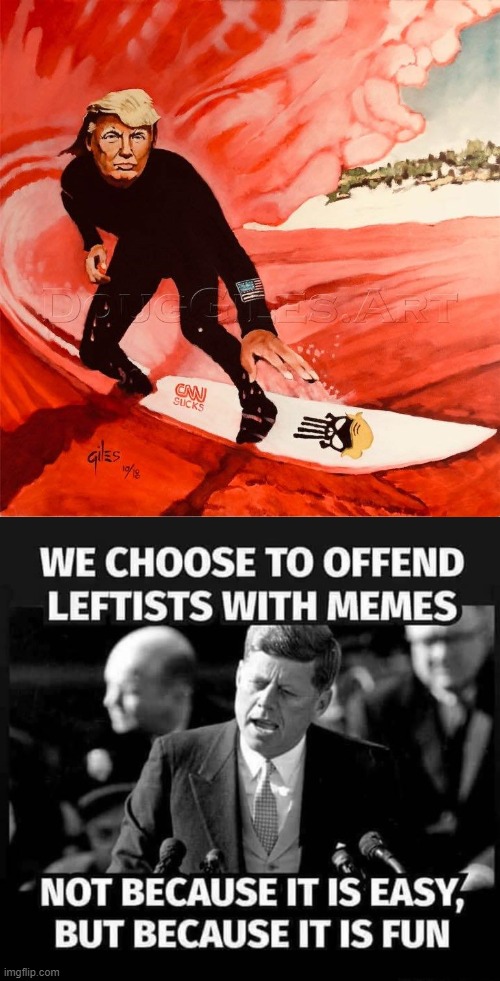 Conservative is the New Punk | image tagged in trump,jfk | made w/ Imgflip meme maker