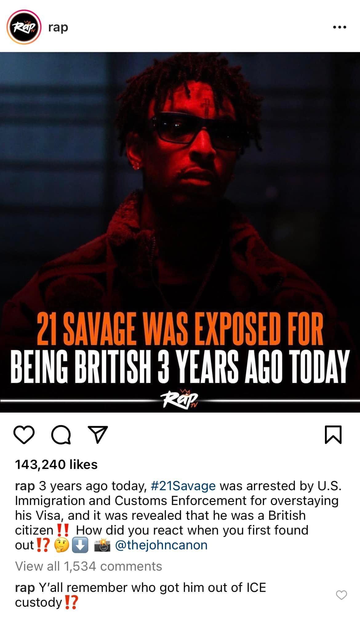 21 Savage exposed for being British Blank Meme Template