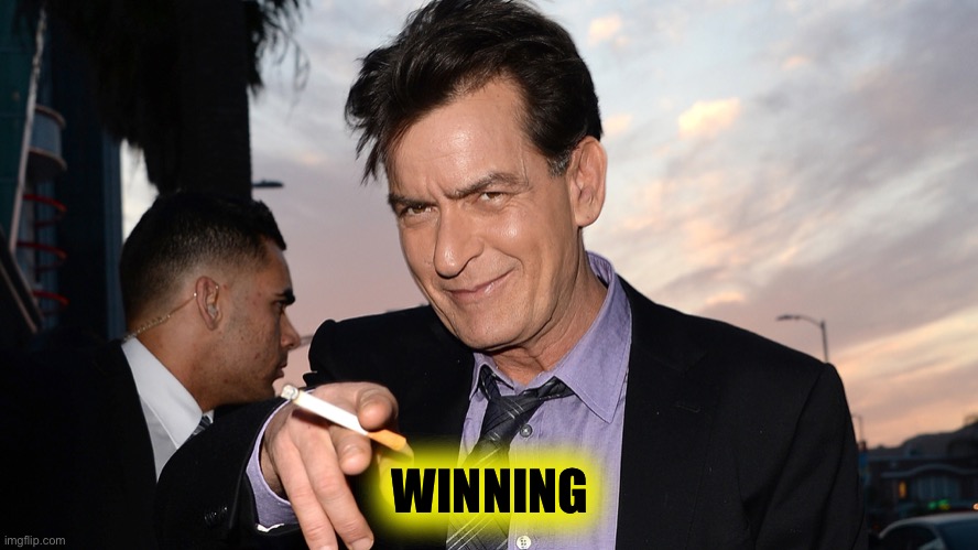 charlie sheen | WINNING | image tagged in charlie sheen | made w/ Imgflip meme maker