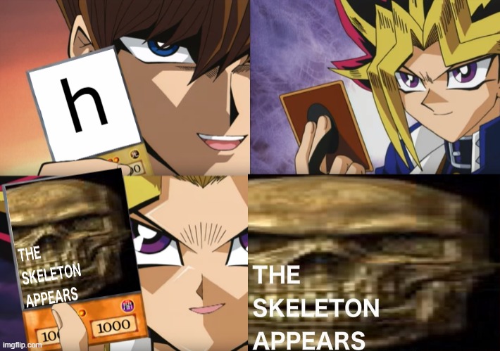 the skeleton appears | made w/ Imgflip meme maker
