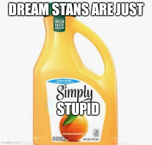 Simply stupid |  DREAM STANS ARE JUST; STUPID | image tagged in simply text here,dream smp,dream,stans | made w/ Imgflip meme maker