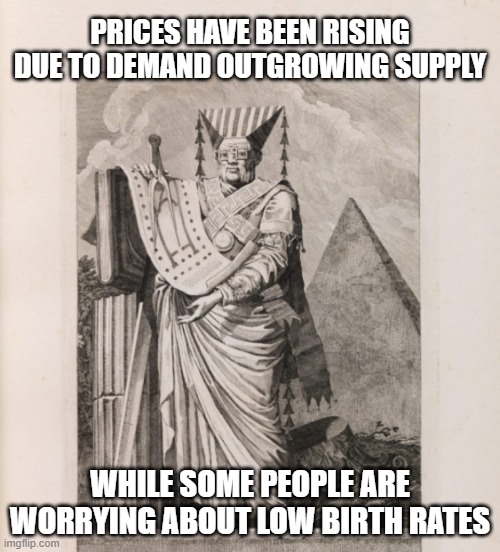 what do humans want ? | PRICES HAVE BEEN RISING DUE TO DEMAND OUTGROWING SUPPLY; WHILE SOME PEOPLE ARE WORRYING ABOUT LOW BIRTH RATES | image tagged in wisdom,overpopulation,confused,why | made w/ Imgflip meme maker