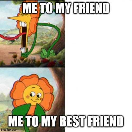 E | ME TO MY FRIEND; ME TO MY BEST FRIEND | image tagged in sunflower | made w/ Imgflip meme maker
